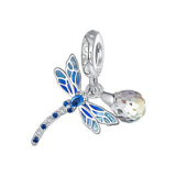 Dragonfly charm ,925 Silver Charm European style Bracelet, Necklace charm, 925 Charm, Gifts for her Dragonfly Charm,