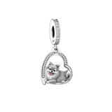 Pomeranian - Puppy Love, Genuine Brand New S925 Sterling Silver Dangle Charm - Fits all Charm Bracelets