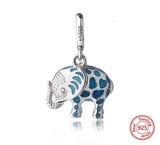 African Elephant Charm 925 sterling Silver Charm Bracelet Necklace Elephant Jewelry, Elephant Lover, South Africa Big 5