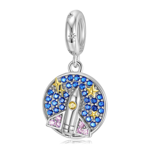 Astronaut Space charm Dangle Charm 925 Silver Charm for Bracelet, Necklace charm 925 Charm Travel Charm