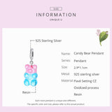 Gummy bear charm, Bear Charm Pink Blue Cute Bead Resin  European style Charm Sterling Silver Charm, Charm For Bracelet