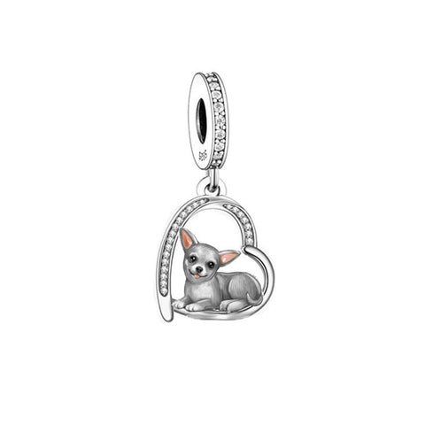 Chihuahua - Puppy Love, Genuine Brand New S925 Sterling Silver Dangle Charm - Fits all Charm Bracelets