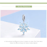 Snowflake Charm Snowflake dangle Charm 925 Silver Charm European style Bracelet, Necklace charm, 925 Charm, Christmas charm