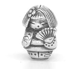 Japanese Kokeshi Doll Charms for Bracelets, 925 Sterling Silver, Japanese Culture Jewelry Gift, Good Luck Fortune Gift