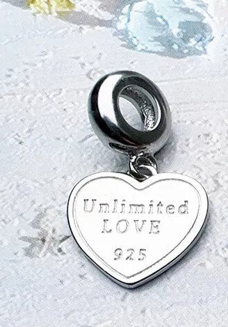 Best Mom Heart Dangle charm Brand New S925 Sterling Silver Heart Charm  Mom Fits all Charm Bracelets