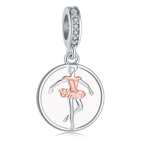 Dancer Charm, Ballerina charm, Ballet charm, Dangle Charm Ballet Teacher Gift, Ballet Necklace Pendant, 925 Silver charm