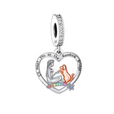 RIP Dog Paw Memorial Charm Infinity Charm 925 Sterling Silver - I'll Meet You At The Rainbow Bridge Fits Charm Bracelets