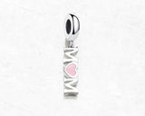 MOM Charm Bead  Heart Charm 925 Silver Charm Bracelet charm Necklace charm, 925 Charm, Gifts for her Mother heart Charm