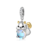 Moonlight Stone Squirrel Charm European style Bracelets,925 Sterling Silver, Squirrel Necklace Pendant, at  Jewelry, Squirrel Gift