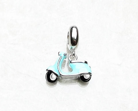 Vespa Charm, 925 Sterling Silver, Scooter Charm Pendant, Scooter Jewelry 925 Charm Gifts for her Motorbike charm  Motorcycles