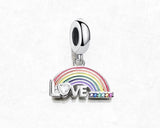 Rainbow Charm 925 Sterling Silver Pendant European style Link Charm Rainbow charm, rainbow dangle charm Love charm