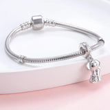 Elephant Mother and Baby charm 925 Sterling Silver  Mum / Mummy Gift Elephant Charm