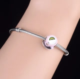 Tea Charm, cup of tea Enamel Charm 925 Sterling Silver Charm Bead Fit For Bracelets And Necklaces Drink charm