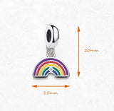 Rainbow Charm 925 Sterling Silver Pendant European style Link Charm Rainbow charm, rainbow dangle charm