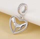 Loving Hands Holding Heart Charm 925 Sterling Silver, New mom gift, mom child charm, Mother son, Mother daughter