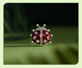 Luminous  Red Ladybug 925 Silver Charm European style Bracelet, Necklace Charm, 925 Charm, Gifts for her Bug Charm, Ladybug  Charm