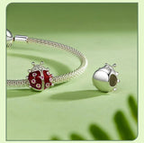 Luminous  Red Ladybug 925 Silver Charm European style Bracelet, Necklace Charm, 925 Charm, Gifts for her Bug Charm, Ladybug  Charm