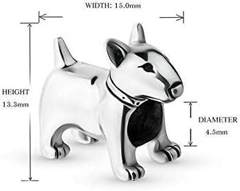 Bull Terrier charm - Dog Charm Genuine Brand New S925 Sterling Silver Dangle Charm - Dog charm Fits all Charm Bracelets