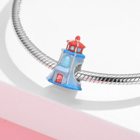 Anime Charm, Lighthouse Charm, Charm, Lighthouse Charm, S925 Sterling Silver Charms for Bracelet, charms for necklace