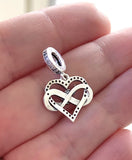 Mummy Of An Angel Charm Heart Pendant 925 Sterling Silver Wings Baby Feet, 925 Sterling Silver, Pregnancy Loss Gift