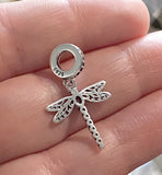 Chakra Dragonfly Dangle Charm  925 Silver Charm European style Bracelet, 925 Charm, Gifts for her