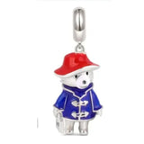 Anime Bear Retro Classic Charm 925 Silver Charm European style Bracelet, Necklace charm, Gifts for her, Paddington Charm